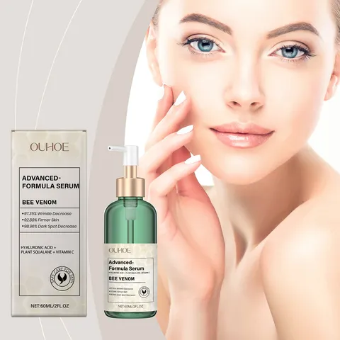 OUHOE Bee Venom Advanced Formula Face Serum Hydrating Anti Aging Firming Brightening Facial Skin Care Essence With Vitamin C Hyaluronic Acid