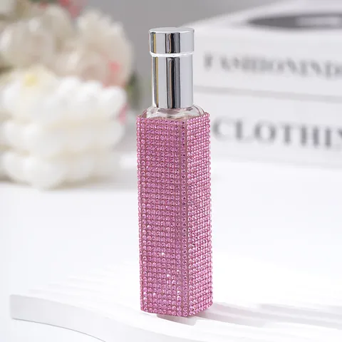 Rhinestone Refillable Perfume Atomizer Portable Glass Spray Bottle Luxurious Exquisite Travel Cosmetic Container For Women