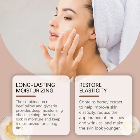 Natural Tallow Honey Moisturizing Face And Body Cream Deep Hydrating And Nourishing Daily Skin Care Balm