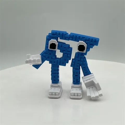 Creatief Pixel Nummer Beeldje Cartoon Bureau Ornament ABS Kunststof Cyberpunk Meme Verzamelbaar Speelgoed Huis Kantoor Decor