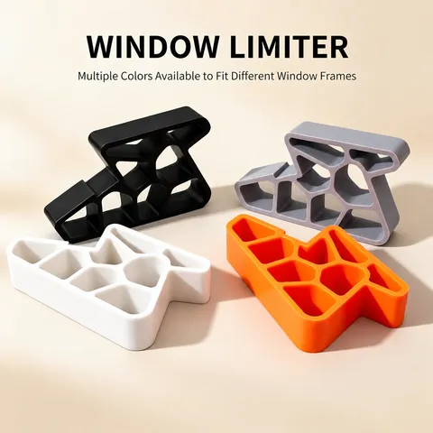 Home Safety Window Stopper Plastic Honeycomb Design Window Limiter Door Stop For Balcony Terrace Track