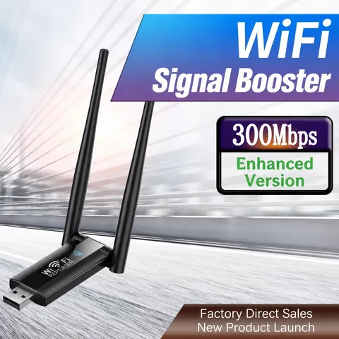Wireless WiFi Signal Repeater Network Range Extender USB Powered Dual Antenna Signal Booster For Home Office