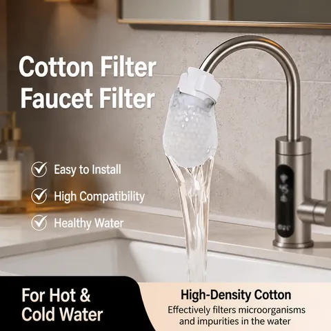 Faucet Filter Bag Non-Woven Water Purifier Anti-Splash Filter Mesh Kitchen Tap Tool with Cable Ties Home Supplies