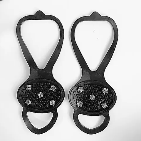 Crampons Antidérapants pour Neige et Glace Couvre-Chaussures en Caoutchouc et Acier pour Randonnée Escalade Sports d'Hiver