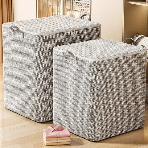 Huishouden Grote Capaciteit Opvouwbare Kleding Opbergdoos Stofdichte Dekbed Organizer Tas Met Ritsen En Handvatten