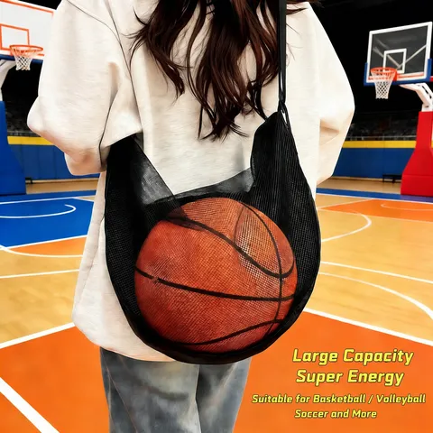 Netz Basketballtasche Sport Training Rucksack Ein Umhänge Schulter Ball Aufbewahrungstasche Für Fußball Volleyball