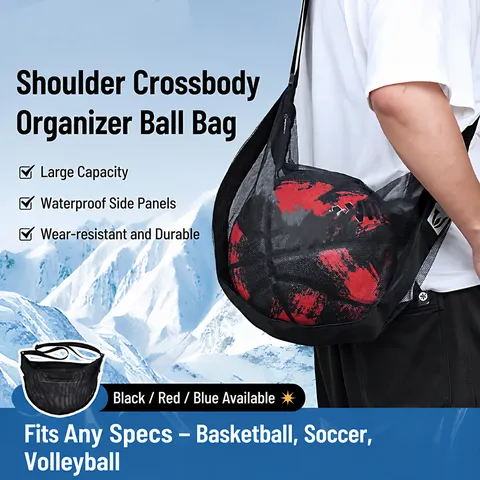 Netz Basketballtasche Sport Training Rucksack Ein Umhänge Schulter Ball Aufbewahrungstasche Für Fußball Volleyball