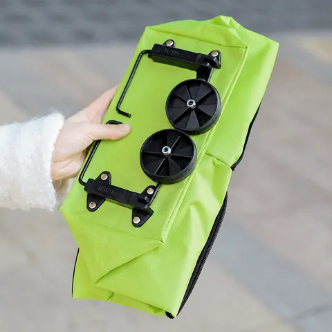 Bolsa de Compras Plegable con Ruedas Gran Capacidad Tela Oxford Bolsa Ecológica con Ruedas Bolsa de Almacenamiento Portátil