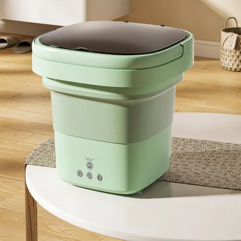 Foldable Mini Washing Machine Portable Electric Washer With Basket For Baby Clothes Underwear Socks Dormitory