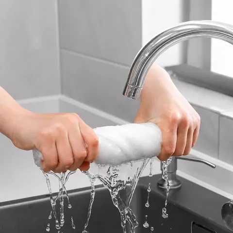Thickened Bamboo Fiber Dishcloth Kitchen Cleaning Rags Highly Absorbent Oil-Removing Wipe Cloth Household Cleaning Tools