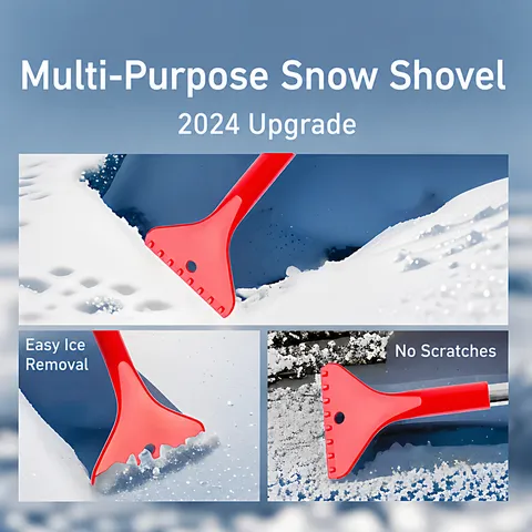 Pelle à Neige et Grattoir à Glace Multifonctionnel pour Voiture Brosse de Nettoyage de Fenêtre de Pare-Brise Extensible Outil de Déglaçage d'Hiver