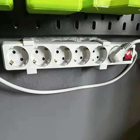 Punch-Free Power Strip Holder Self-Adhesive Socket Fixer Wall Mounted Cable Winder Organizer For Home Office