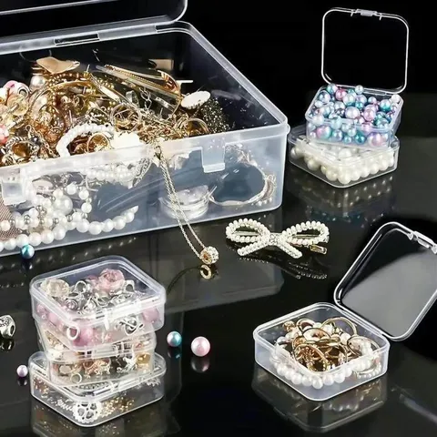 Scatola di Immagazzinaggio in Plastica Trasparente di Grande Capacità Custodia Organizer Trasparente a Più Scomparti per Perline di Gioielli Unghie Artigianato Fai da Te Piccole Parti