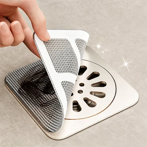 Disposable Floor Drain Sticker Hair Catcher Mesh Filter Net Anti-Clogging Anti-Insect Strainer for Bathroom Kitchen Sink