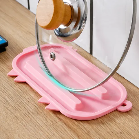 Lindo Soporte para Tapa de Olla de Cerdo Multifuncional Cocina Encimera Esterilla de Drenaje Almohadilla de Aislamiento Térmico Soporte para Tabla de Cortar