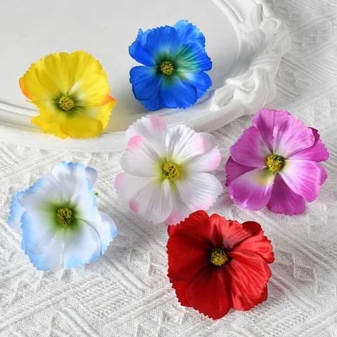 Têtes de Fleurs en Soie Artificielle Accessoires de Cheveux DIY Hanfu Boîte de Mariage Photographie Décoration de Maison Faux Fleurs