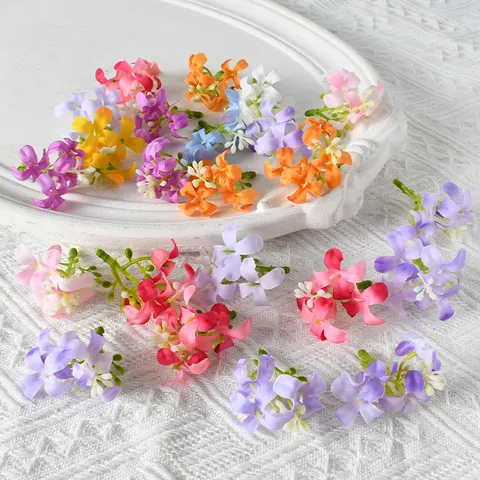 Têtes de Fleurs en Soie Artificielle Osmanthus Mini Fleurs de Laurier pour Épingle à Cheveux Performance d'Opéra Fête Décoration Florale Bricolage