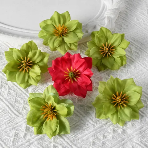 Cabezas de Flores de Seda Artificial Pequeña Rosa Silvestre Material de Manualidades Estilo Monet Arreglo Floral Decoración de Boda