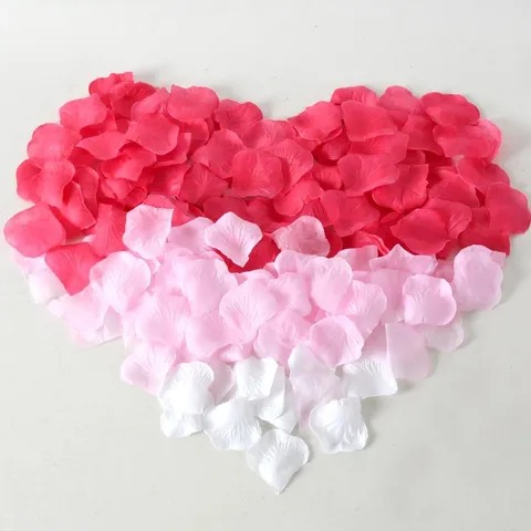 Pétales de Rose Artificiels Confetti en Tissu Non Tissé Pour Fête de Mariage Saint-Valentin Décoration de Proposition Romantique