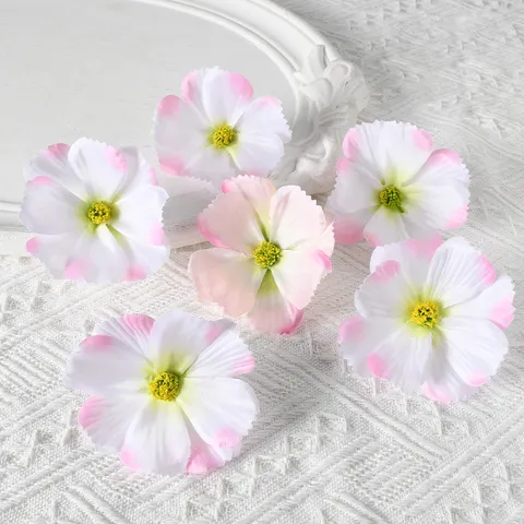 Têtes de Fleurs en Soie Artificielle Accessoires de Cheveux DIY Hanfu Boîte de Mariage Photographie Décoration de Maison Faux Fleurs