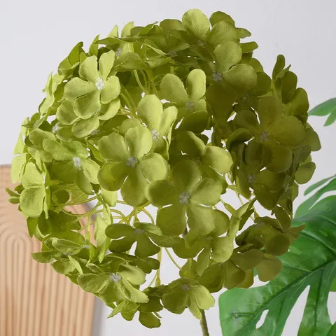 Fleur d'Hortensia en Soie Artificielle Branche Unique Fausses Hortensias Pour Mariage Maison Fête Arrangement Floral Décoration
