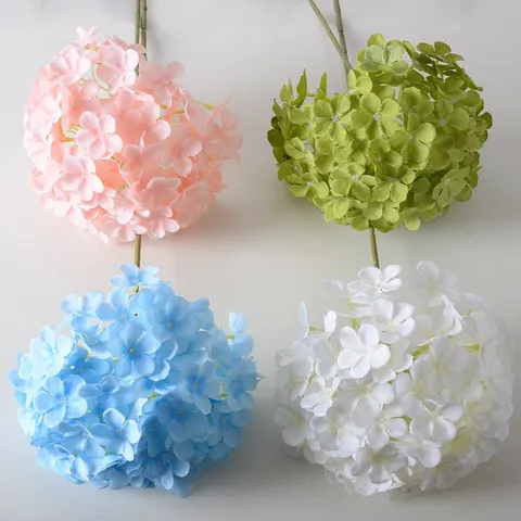 Fleur d'Hortensia en Soie Artificielle Branche Unique Fausses Hortensias Pour Mariage Maison Fête Arrangement Floral Décoration