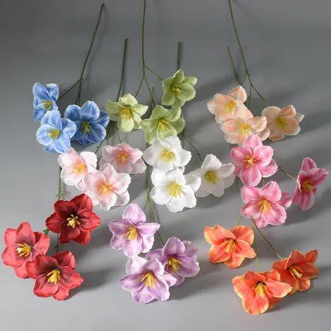 Fleurs de Tulipes Artificielles Pétales Tournés Français Fausse Soie Tulipes Pour Mariage Décoration Maison