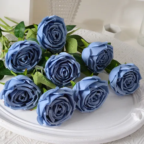 Branche Unique Rose Impériale Fleur Artificielle Soie Maison Mariage Fête Décoration Accessoires Photographie Fausse Fleur