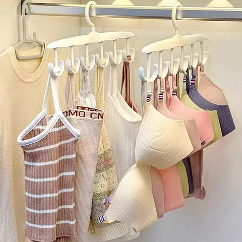 Multi Functional Plastic Clothes Hanger Rotating Closet Organizer For Underwear Bra Tank Top Storage Hook
