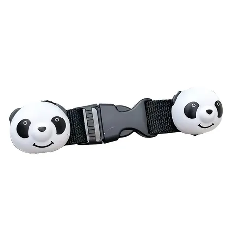 Hebilla de Almacenamiento de Edredón A prueba de Viento para Vehículo Eléctrico Lindo Clip de Fijación de Panda de Dibujos Animados Correa Ajustable Accesorio Interior de Coche