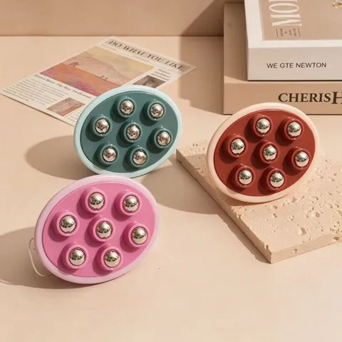Handheld Roller Ball Massager 360 Degree Rotating Meridian Body Relaxation Tool Portable Muscle Relief Massager For Full Body
