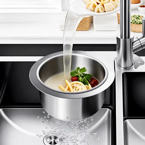 Stainless Steel Swan Sink Strainer Basket Kitchen Hanging Draining Rack Multi Functional Food Residue Filter