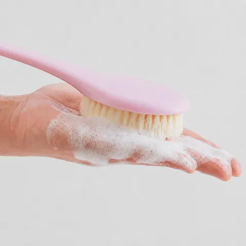 Long Handle Bath Brush Soft Bristle Exfoliating Back Scrubber Body Shower Brush With Hanging Hole For Bathroom Cleaning