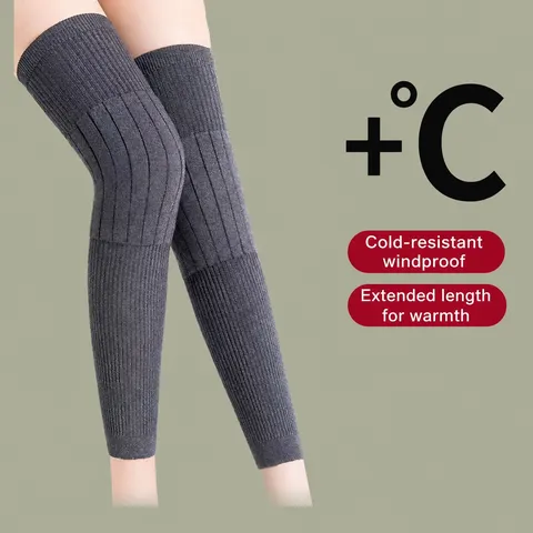 Thickened Wool Cashmere Knee Pads Warm Winter Joint Protection Leg Sleeves For Men Women Elderly Thermal Support