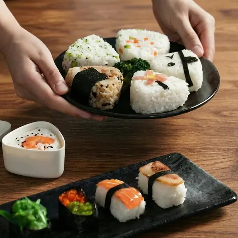Japanese Triangle Sushi Rice Ball Mold DIY Kids Food Making Mold Kitchen Cooking Tool Household Rice Ball Maker