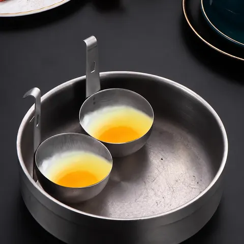 Stainless Steel Poached Egg Cooker Hanging Ear Egg Boiler Kitchen Breakfast Cooking Tool Egg Poacher