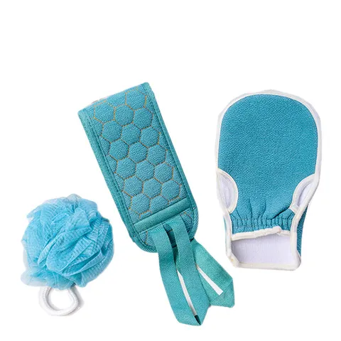 Peeling Badeschwamm Rückenwäscher Duschquaste Set Pflanzenfaser Tiefenreinigung Körperpeeling Badaccessoires