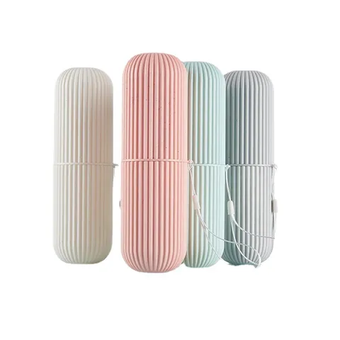 Portable Travel Mouthwash Cup Toothbrush Toothpaste Storage Box Outdoor Holder With Lanyard Plastic Wash Cup Set
