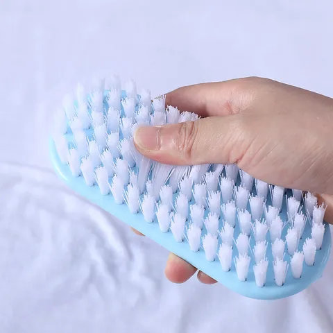Multi-Functional Plastic Laundry Brush With Ergonomic Handle Soft Bristles Cleaning Brush For Shoes Clothes Home Cleaning