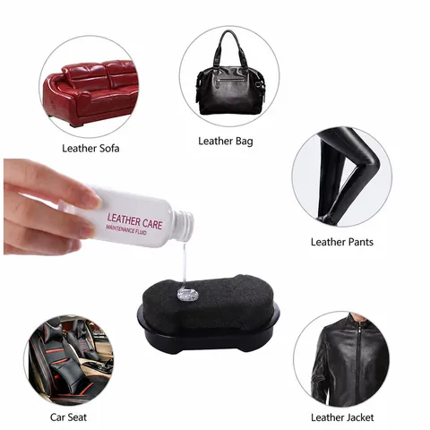 Portable Sponge Shoe Polish And Refill Oil Set Leather Care Maintenance Shine Tool
