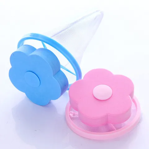 Wasmachine Drijvend Pluisjesfilter Netzak Herbruikbare Wasgoed Haarvanger Huisdier Haarverwijderaar Reinigingsgereedschap Roze Blauw