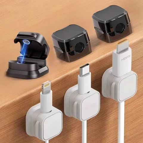 Magnetic Cable Organizer Desktop Cord Holder Wire Management For USB Charger Mouse Headphone Car Interior