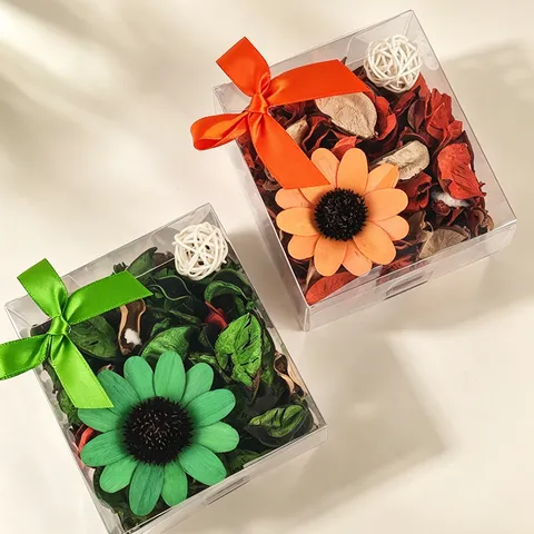 Caja de Popurrí de Flores Secas Naturales Aromaterapia Fragancia para el Hogar Ambientador para Armario Decoración Regalo
