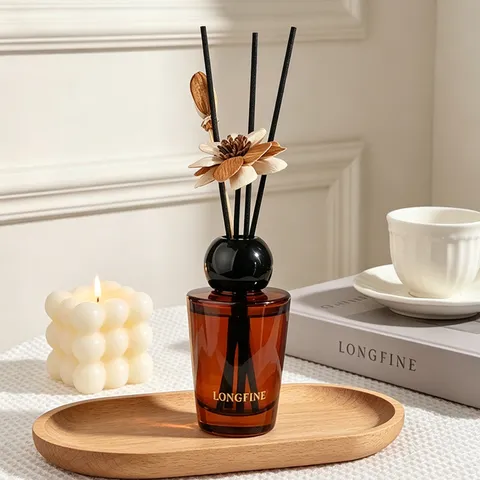 Vintage Braunes Glas Reed Diffusor Langanhaltende Lufterfrischer Aromatherapie Duft Für Wohnzimmer Schlafzimmer Hotel Zuhause