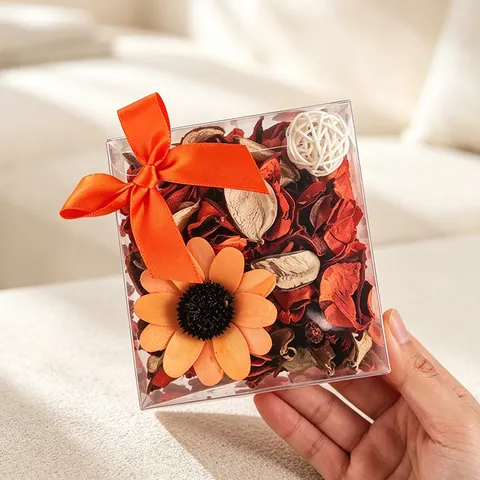 Caja de Popurrí de Flores Secas Naturales Aromaterapia Fragancia para el Hogar Ambientador para Armario Decoración Regalo