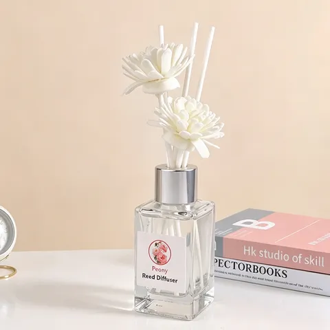 Minimalistisches Glasflaschen Duftstäbchen Set Heim Aromatherapie Duft Mit Sola Blume Für Schlafzimmer Wohnzimmer Dekoration