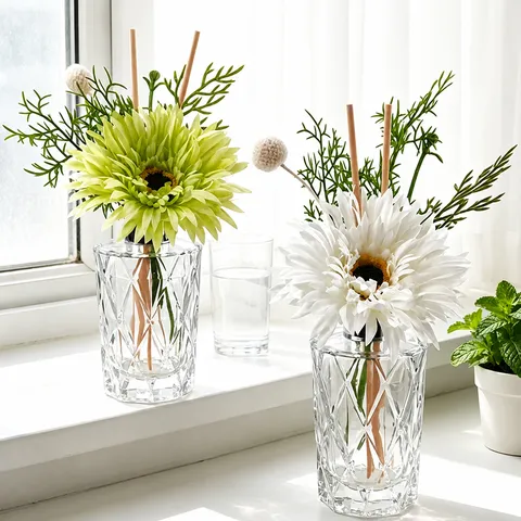 Glasflasche Raumduft Stäbchen Künstliche Blume Blumendekor Frischer Heimduft Aromatherapie Für Wohnzimmer Schlafzimmer