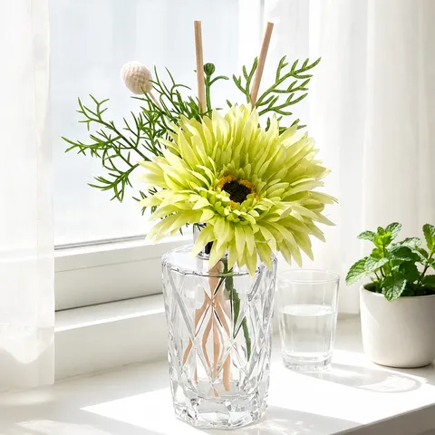 Glasflasche Raumduft Stäbchen Künstliche Blume Blumendekor Frischer Heimduft Aromatherapie Für Wohnzimmer Schlafzimmer