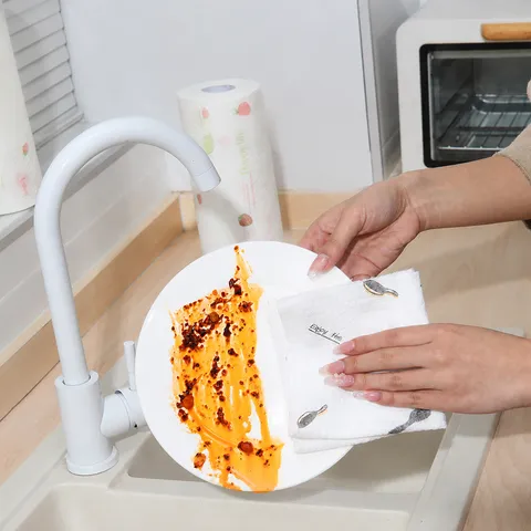 Disposable Lazy Rag Kitchen Paper Towel Washable Dry And Wet Dual-Use Cleaning Wipe Absorbent Oil Dishcloth