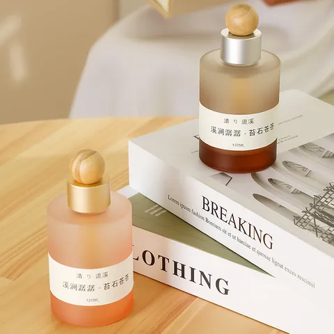 Auto Aromatherapie Diffusor Mattiertes Glas Holz Kugel Luftbefeuchter Ätherisches Öl Diffusor Für Auto Innenraum Heimdekoration